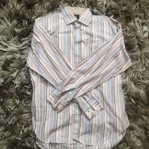 Tailorbyrd Multi-Color Button Down LS Shirt